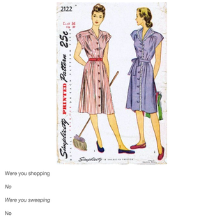 Illustration for article titled Vintage Sewing Patterns With Funny Captions Will Make You Crack Up